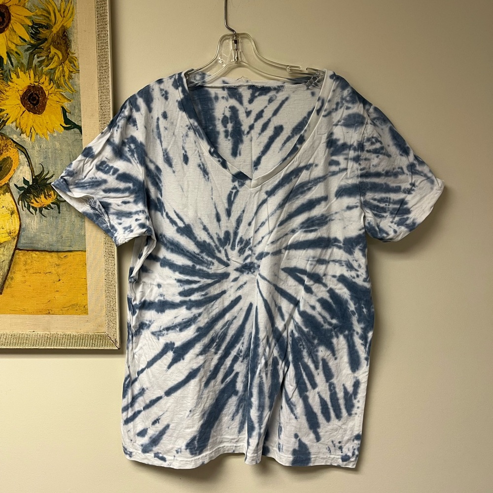 Blue Tie-Dye Short Sleeve Tee